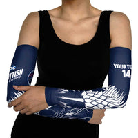 Custom Scotland Curling Arm Sleeves Scottish Thistle Mix Tartan Pattern - Wonder Print Shop