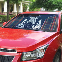 Custom Scotland Curling Auto Sun Shade Scottish Thistle Mix Tartan Pattern - Wonder Print Shop