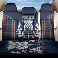 Custom Scotland Curling Back Car Seat Cover Scottish Thistle Mix Tartan Pattern - Wonder Print Shop
