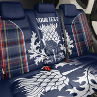 Custom Scotland Curling Back Car Seat Cover Scottish Thistle Mix Tartan Pattern - Wonder Print Shop