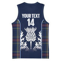 Custom Scotland Curling Basketball Jersey Scottish Thistle Mix Tartan Pattern - Wonder Print Shop