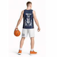 Custom Scotland Curling Basketball Jersey Scottish Thistle Mix Tartan Pattern - Wonder Print Shop