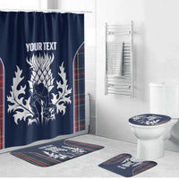 Custom Scotland Curling Bathroom Set Scottish Thistle Mix Tartan Pattern - Wonder Print Shop