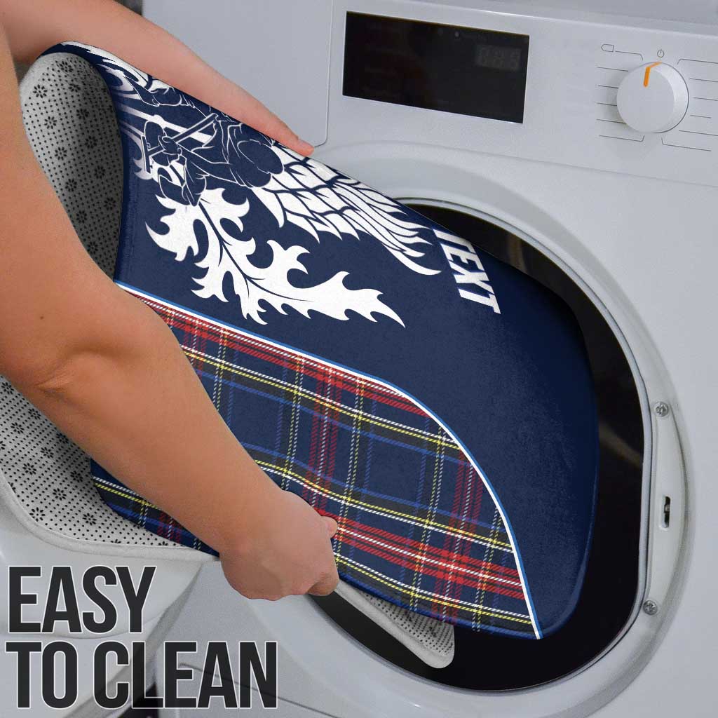 Custom Scotland Curling Bathroom Set Scottish Thistle Mix Tartan Pattern - Wonder Print Shop