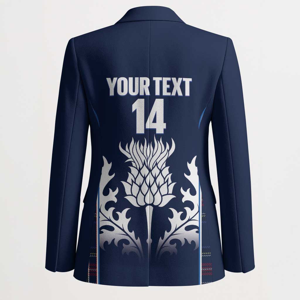 Custom Scotland Curling Blazer Scottish Thistle Mix Tartan Pattern - Wonder Print Shop