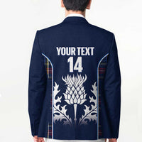 Custom Scotland Curling Blazer Scottish Thistle Mix Tartan Pattern - Wonder Print Shop