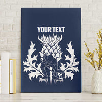 Custom Scotland Curling Canvas Wall Art Scottish Thistle Mix Tartan Pattern - Wonder Print Shop