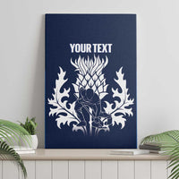 Custom Scotland Curling Canvas Wall Art Scottish Thistle Mix Tartan Pattern - Wonder Print Shop