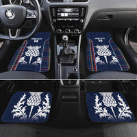 Custom Scotland Curling Car Mats Scottish Thistle Mix Tartan Pattern - Wonder Print Shop