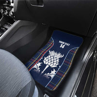 Custom Scotland Curling Car Mats Scottish Thistle Mix Tartan Pattern - Wonder Print Shop