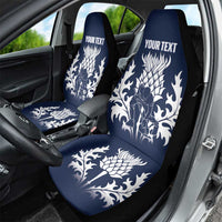 Custom Scotland Curling Car Seat Cover Scottish Thistle Mix Tartan Pattern - Wonder Print Shop