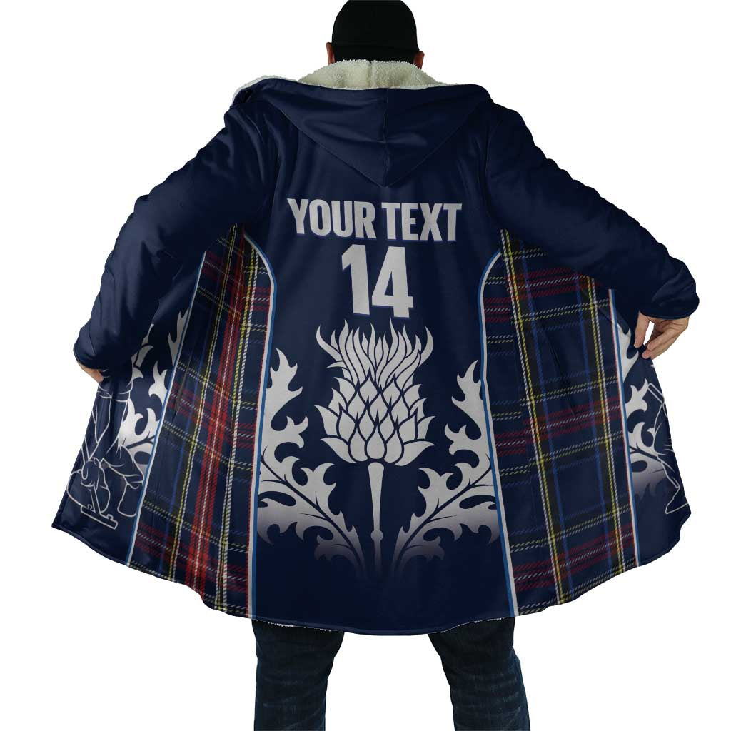 Custom Scotland Curling Cloak Scottish Thistle Mix Tartan Pattern - Wonder Print Shop