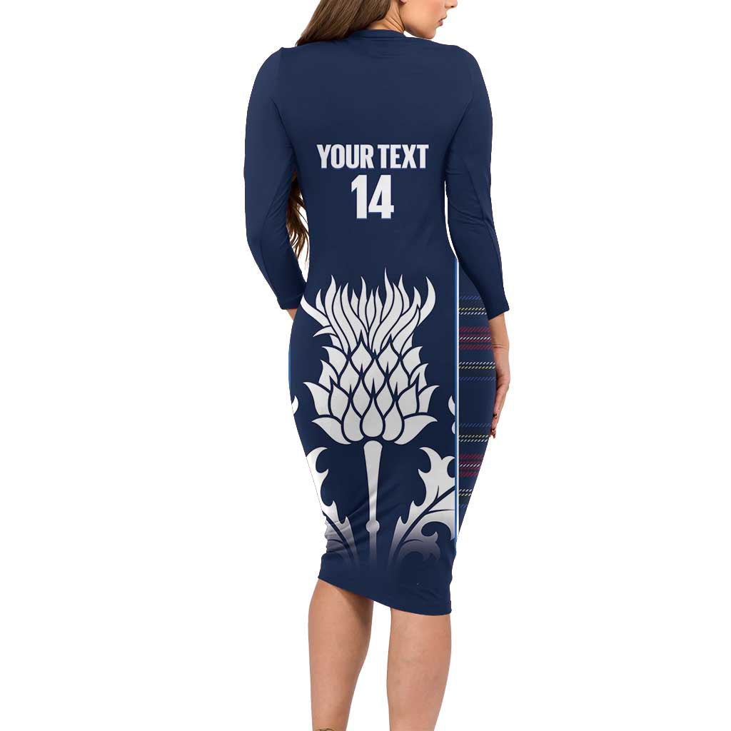 Custom Scotland Curling Family Matching Long Sleeve Bodycon Dress and Hawaiian Shirt Scottish Thistle Mix Tartan Pattern - Wonder Print Shop