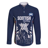 Custom Scotland Curling Family Matching Short Sleeve Bodycon Dress and Hawaiian Shirt Scottish Thistle Mix Tartan Pattern - Wonder Print Shop