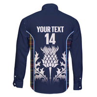 Custom Scotland Curling Family Matching Tank Maxi Dress and Hawaiian Shirt Scottish Thistle Mix Tartan Pattern - Wonder Print Shop