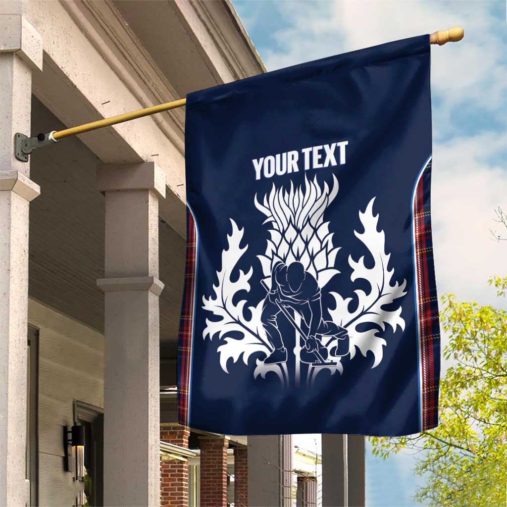 Custom Scotland Curling Garden Flag Scottish Thistle Mix Tartan Pattern - Wonder Print Shop