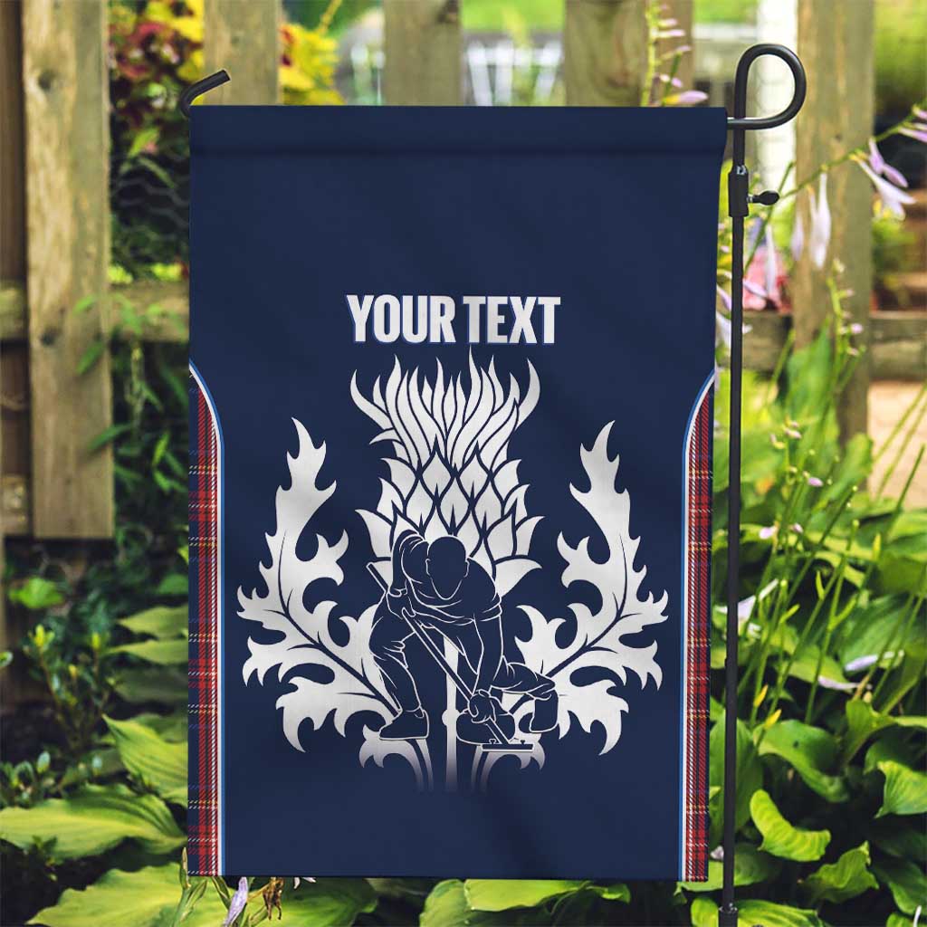 Custom Scotland Curling Garden Flag Scottish Thistle Mix Tartan Pattern - Wonder Print Shop