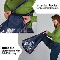 Custom Scotland Curling Grocery Bag Scottish Thistle Mix Tartan Pattern - Wonder Print Shop