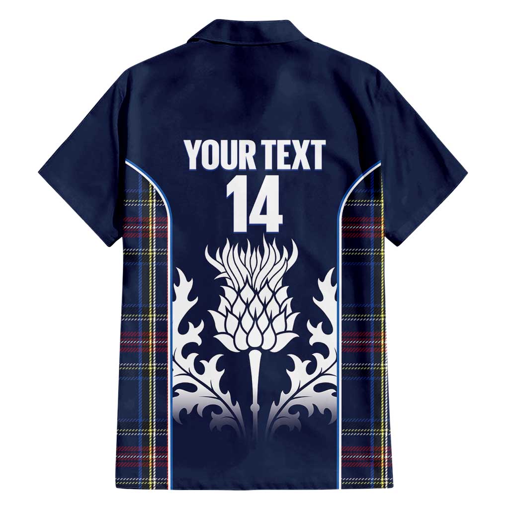 Custom Scotland Curling Hawaiian Shirt Scottish Thistle Mix Tartan Pattern - Wonder Print Shop