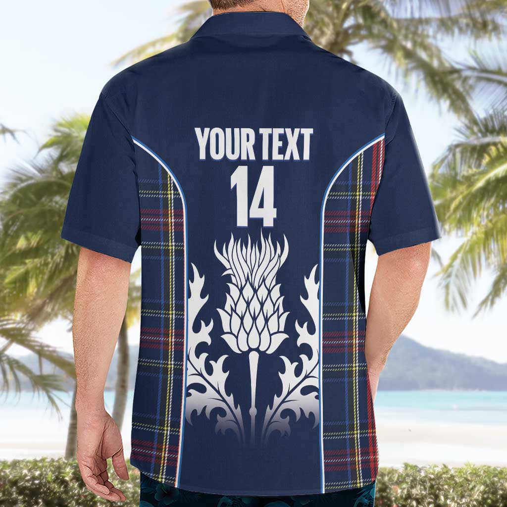 Custom Scotland Curling Hawaiian Shirt Scottish Thistle Mix Tartan Pattern - Wonder Print Shop