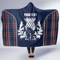 Custom Scotland Curling Hooded Blanket Scottish Thistle Mix Tartan Pattern - Wonder Print Shop