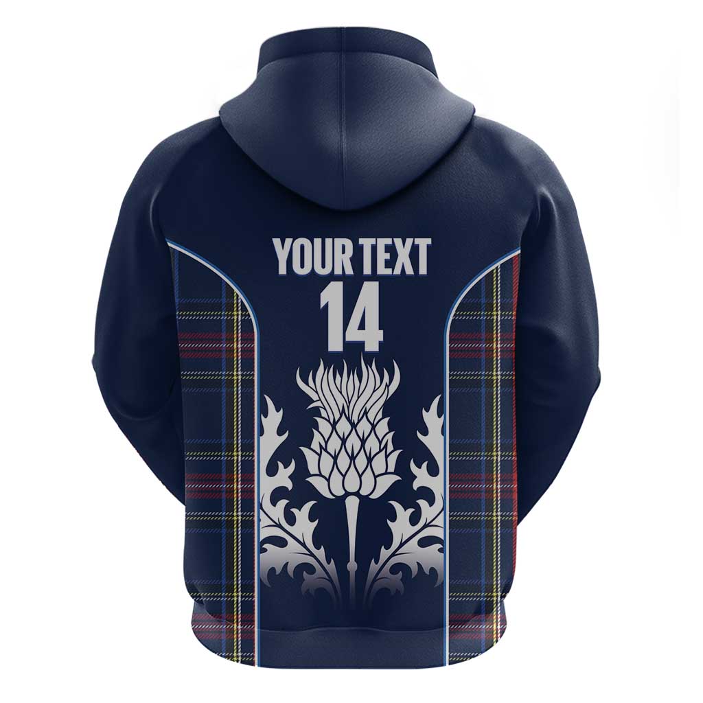 Custom Scotland Curling Hoodie Scottish Thistle Mix Tartan Pattern - Wonder Print Shop
