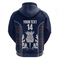 Custom Scotland Curling Hoodie Scottish Thistle Mix Tartan Pattern - Wonder Print Shop