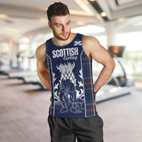 Custom Scotland Curling Men Tank Top Scottish Thistle Mix Tartan Pattern - Wonder Print Shop