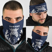 Custom Scotland Curling Neck Gaiter Scottish Thistle Mix Tartan Pattern - Wonder Print Shop
