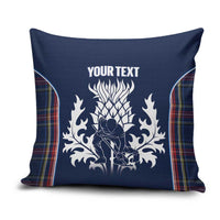 Custom Scotland Curling Pillow Cover Scottish Thistle Mix Tartan Pattern - Wonder Print Shop