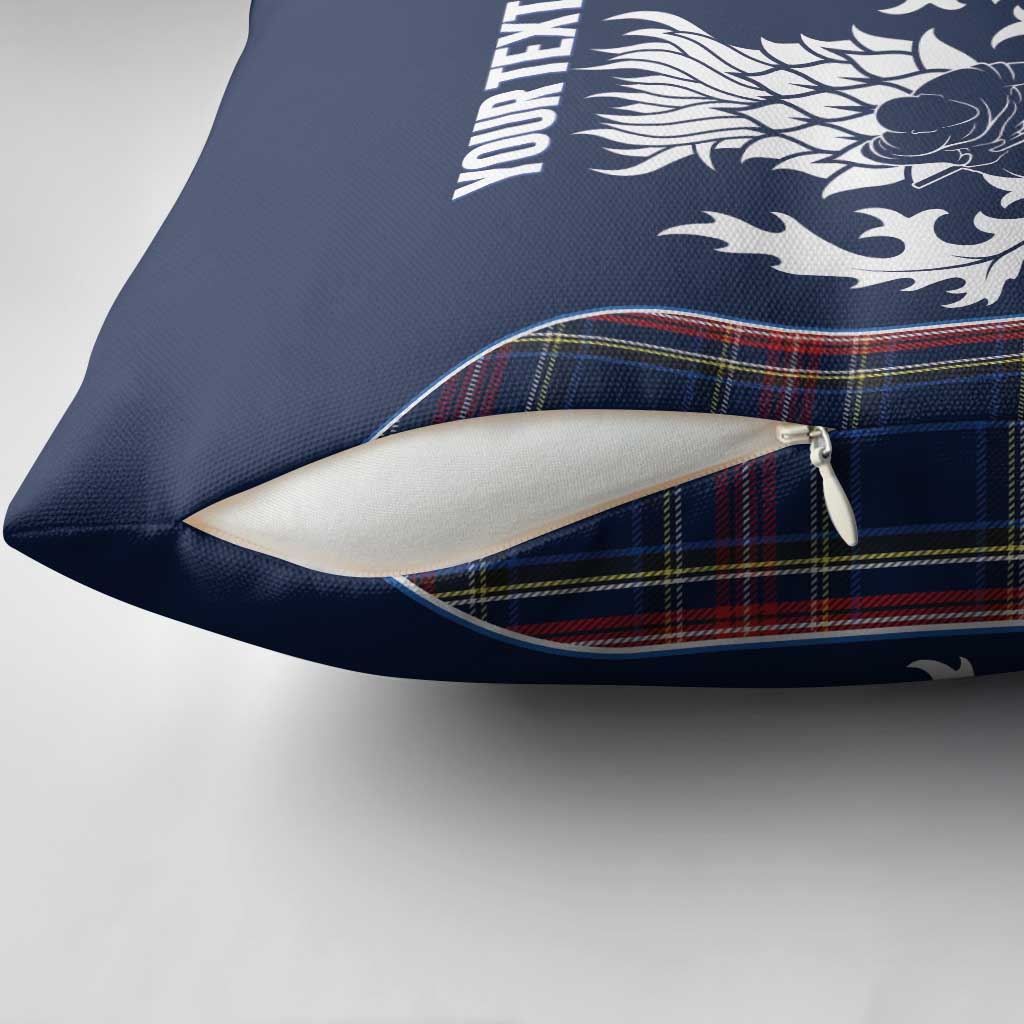Custom Scotland Curling Pillow Cover Scottish Thistle Mix Tartan Pattern - Wonder Print Shop