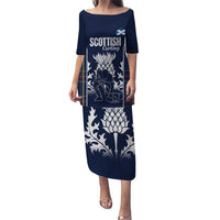 Custom Scotland Curling Puletasi Scottish Thistle Mix Tartan Pattern - Wonder Print Shop