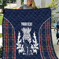 Custom Scotland Curling Quilt Scottish Thistle Mix Tartan Pattern - Wonder Print Shop