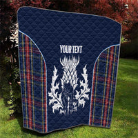 Custom Scotland Curling Quilt Scottish Thistle Mix Tartan Pattern - Wonder Print Shop