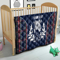 Custom Scotland Curling Quilt Scottish Thistle Mix Tartan Pattern - Wonder Print Shop