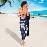 Custom Scotland Curling Sarong Scottish Thistle Mix Tartan Pattern - Wonder Print Shop