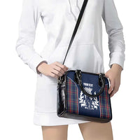 Custom Scotland Curling Shoulder Handbag Scottish Thistle Mix Tartan Pattern - Wonder Print Shop