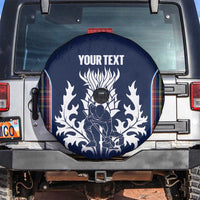 Custom Scotland Curling Spare Tire Cover Scottish Thistle Mix Tartan Pattern - Wonder Print Shop