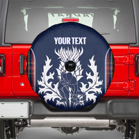 Custom Scotland Curling Spare Tire Cover Scottish Thistle Mix Tartan Pattern - Wonder Print Shop