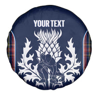 Custom Scotland Curling Spare Tire Cover Scottish Thistle Mix Tartan Pattern - Wonder Print Shop