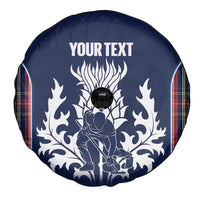 Custom Scotland Curling Spare Tire Cover Scottish Thistle Mix Tartan Pattern - Wonder Print Shop