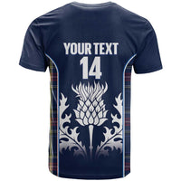 Custom Scotland Curling T Shirt Scottish Thistle Mix Tartan Pattern - Wonder Print Shop