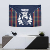 Custom Scotland Curling Tapestry Scottish Thistle Mix Tartan Pattern - Wonder Print Shop