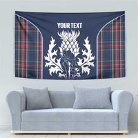 Custom Scotland Curling Tapestry Scottish Thistle Mix Tartan Pattern - Wonder Print Shop