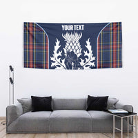 Custom Scotland Curling Tapestry Scottish Thistle Mix Tartan Pattern - Wonder Print Shop