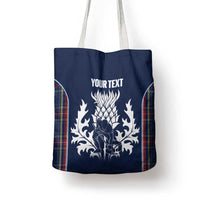 Custom Scotland Curling Tote Bag Scottish Thistle Mix Tartan Pattern - Wonder Print Shop