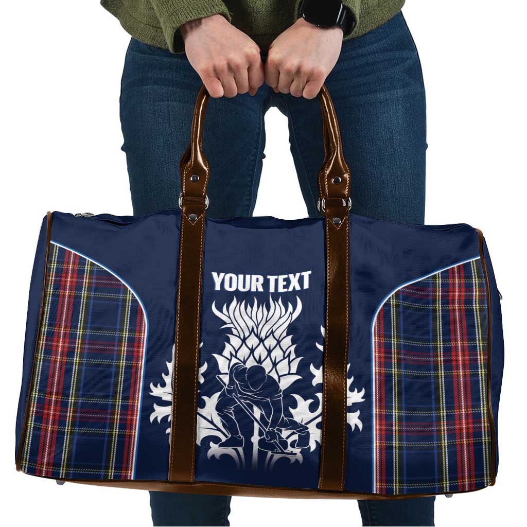 Custom Scotland Curling Travel Bag Scottish Thistle Mix Tartan Pattern - Wonder Print Shop