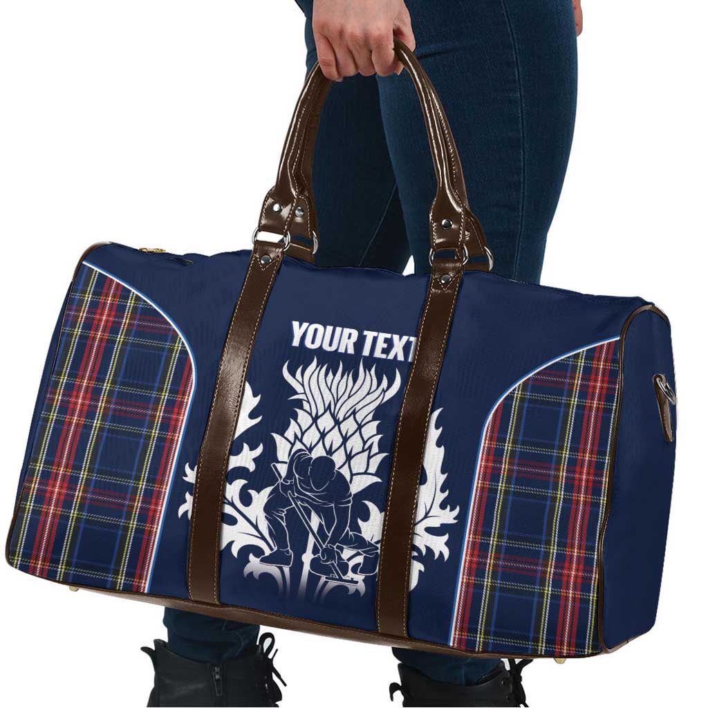 Custom Scotland Curling Travel Bag Scottish Thistle Mix Tartan Pattern - Wonder Print Shop