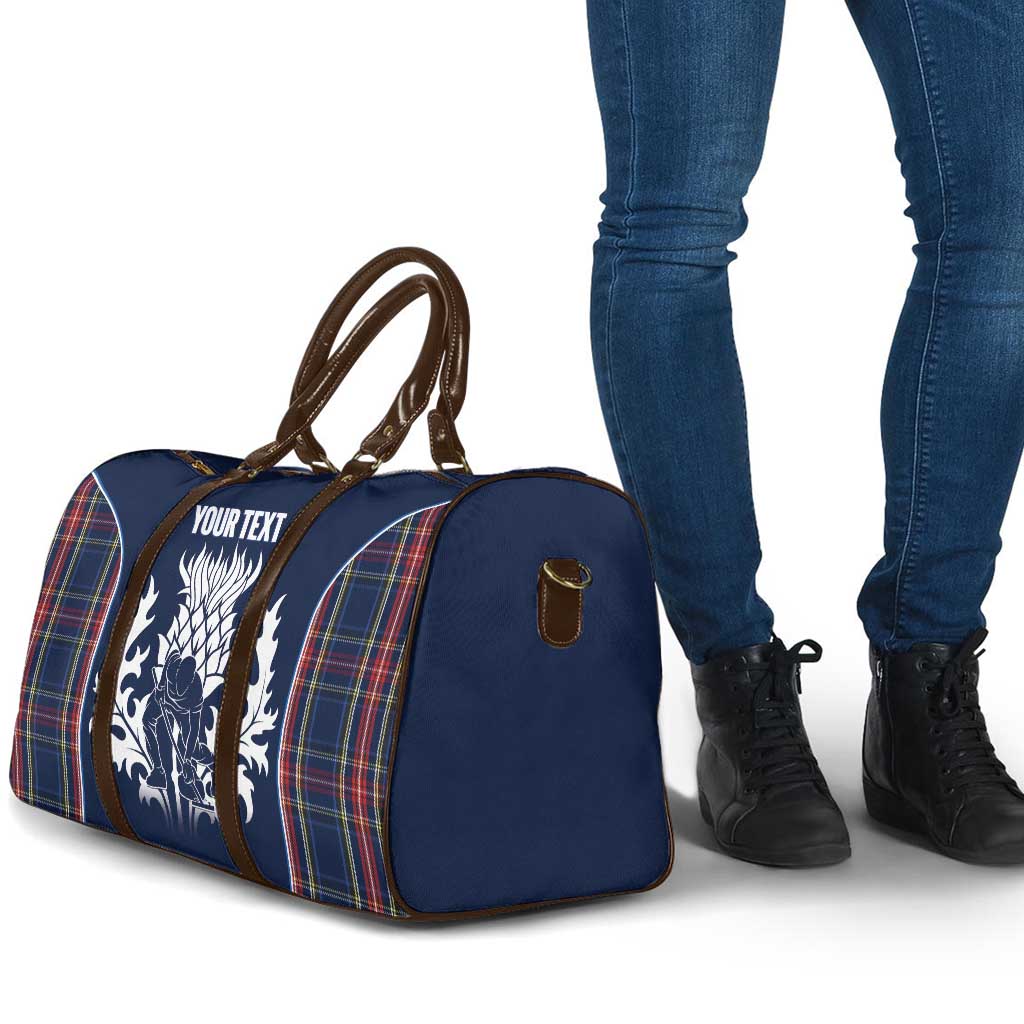 Custom Scotland Curling Travel Bag Scottish Thistle Mix Tartan Pattern - Wonder Print Shop