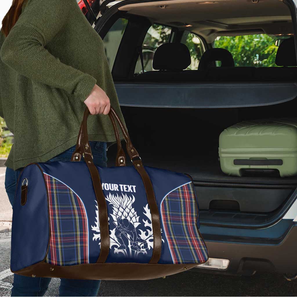 Custom Scotland Curling Travel Bag Scottish Thistle Mix Tartan Pattern - Wonder Print Shop